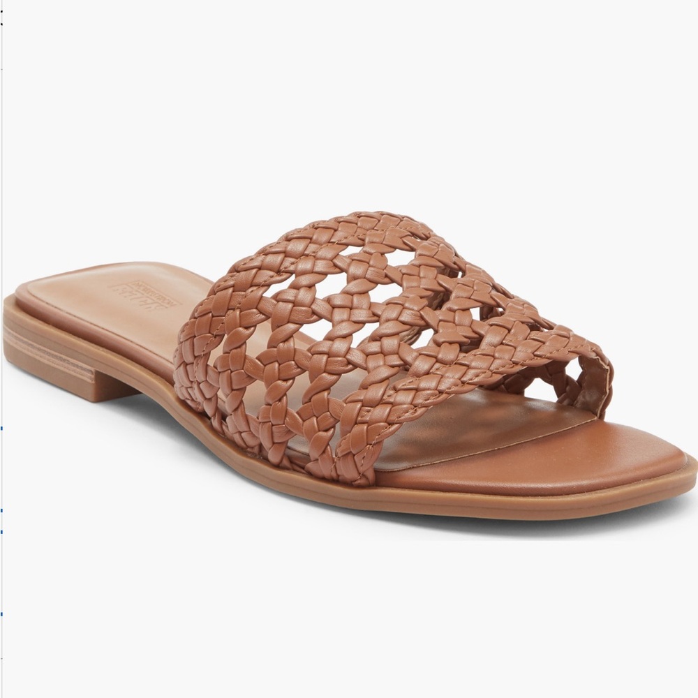 Nordstrom rack sheriee woven sandals brown toffee size 7